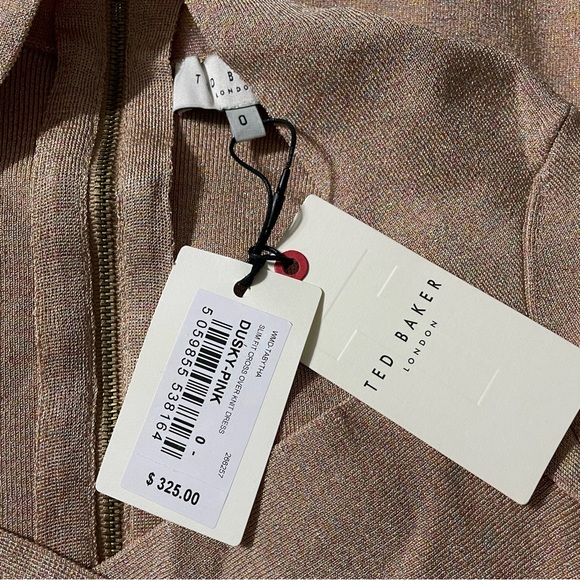 NWT TED BAKER LONDON Tabytha Slim Fit Cross Over Knit Dress - Picture 14 of 14